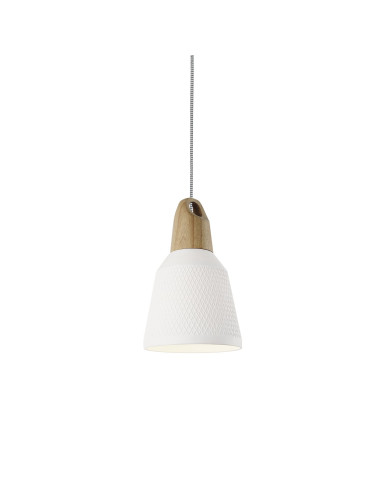 Lámpara colgante modelo MD2301L-W en color Blanco para 1xE27 (no incluida)