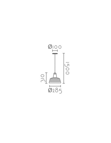 Lámpara colgante modelo MD2302-W en color Blanco para 1xE27 (no incluida)
