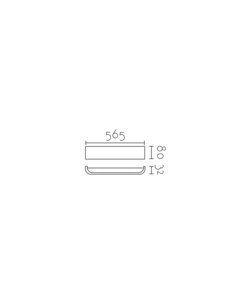 Aplique de pared modelo NIDIA-24W en color Blanco