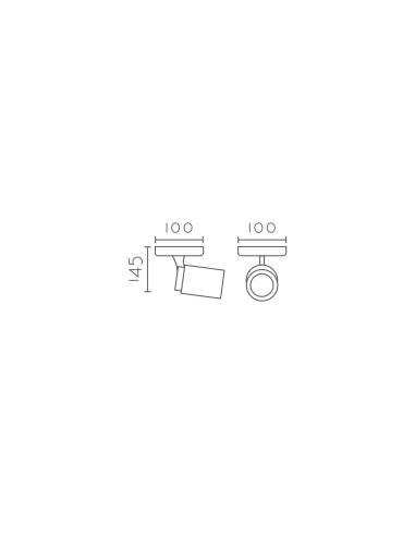 Aplique de pared modelo MX3011-WH en color Blanco, Gris Antracita para 1xGU10 (no incluida)