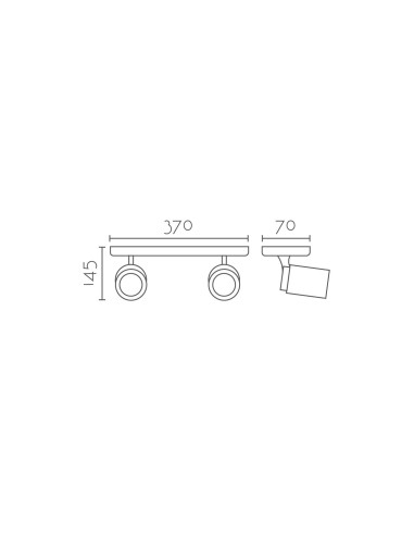 Aplique de pared modelo MX3012-WH en color Blanco, Gris Antracita para 2xGU10 (no incluida)
