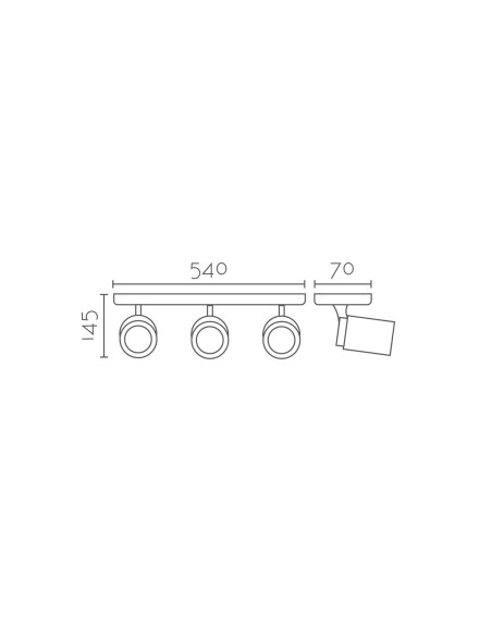Aplique de pared modelo MX3013-WH en color Blanco, Gris Antracita para 3XGU10 (no incluida)