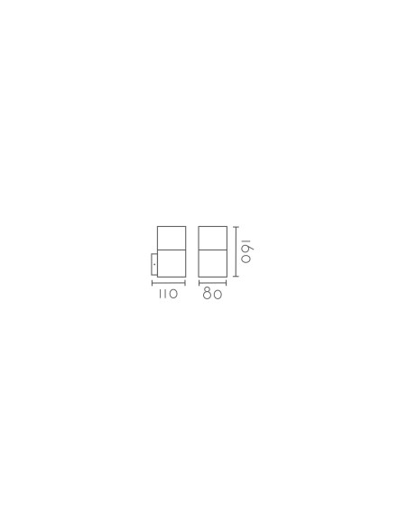 Aplique de pared modelo 103605-BK en color Negro para 1xE27 (no incluida)