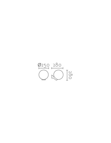 Aplique de pared modelo MART WG25/OPAL en color Blanco Opal
