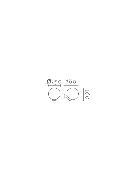 Aplique de pared modelo MART WG25/OPAL en color Blanco Opal