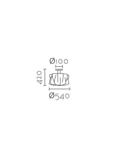 Plafón de techo modelo C11921-54 ARANYA en color Blanco para 1xE27 (no incluida)