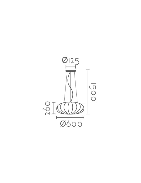 Lámpara colgante modelo P12983-60 MANHATAN en color Blanco para 2XE14 (no incluida)