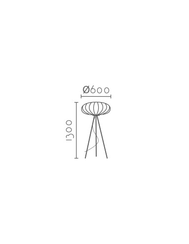 Lámpara de pie modelo F12983-60 MANHATAN en color Blanco para 3xE27 (no incluida)