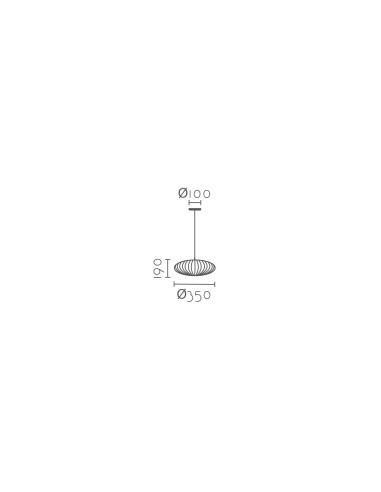 Lámpara colgante modelo P10905-35 OVAL en color Blanco para 1xE27 (no incluida)