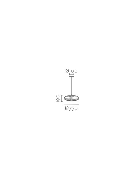 Lámpara colgante modelo P10905-35 OVAL en color Blanco para 1xE27 (no incluida)