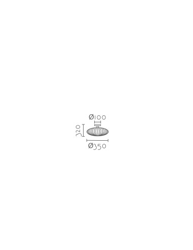 Plafón de techo modelo C10905-35 OVAL en color Blanco para 1xE27 (no incluida)