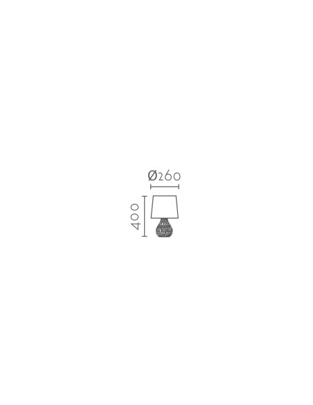 Lámpara de mesa modelo MT3062-WH en color Blanco para 1xE27 (no incluida)