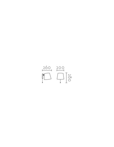 Aplique de pared modelo MB2242 para 1xE27 (no incluida)