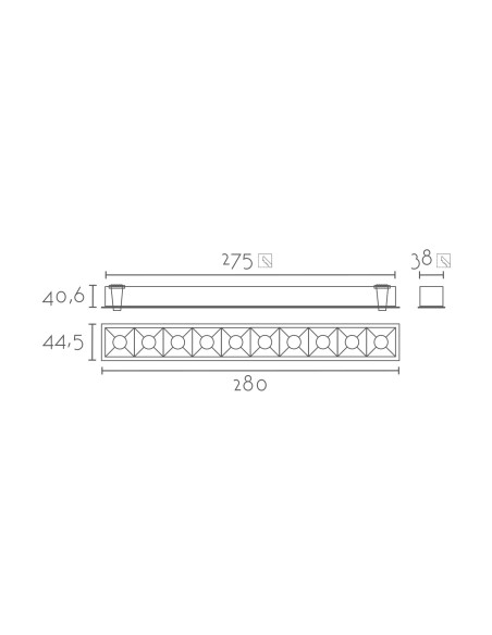 Aplique de pared modelo CUBIC10 - ON/OFF en color Blanco