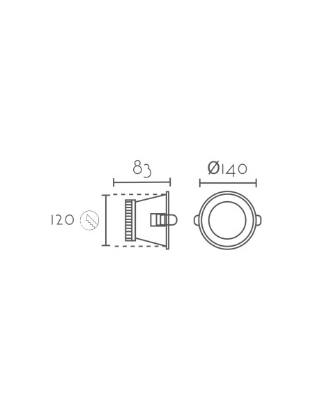 Empotrable modelo BAS 12 en color Blanco