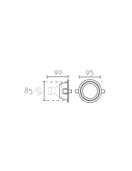 Empotrable modelo ARO RCC04-WH en color Blanco para 1xGU10 (no incluida)