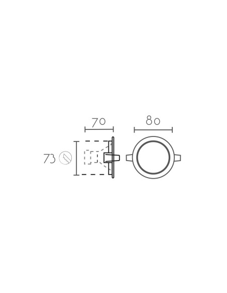 Empotrable modelo ARO AHD251 para 1xGU10 (no incluida)