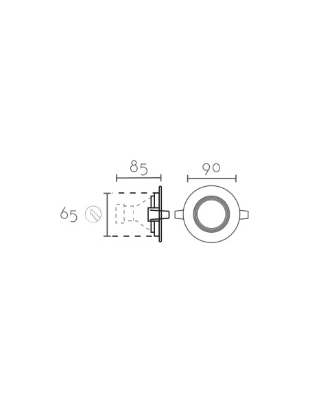 Empotrable modelo ARO LBR109-AL en color Aluminio para 1xGU10 (no incluida)