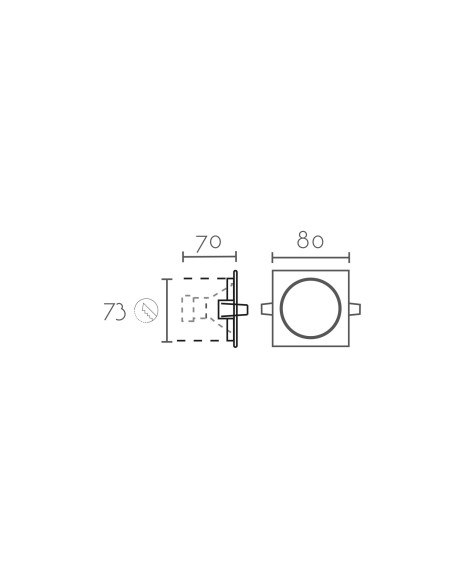 Empotrable modelo ARO AHD260 para 1xGU10 (no incluida)