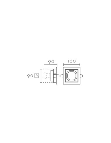Empotrable modelo ARO RCGUR1-WH en color Blanco para 1xGU10 (no incluida)