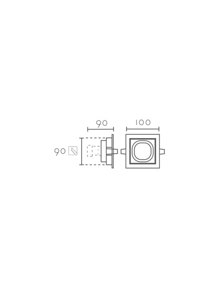Empotrable modelo ARO RCGUR1-WH en color Blanco para 1xGU10 (no incluida)