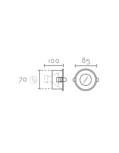 Empotrable modelo ARO FH121-WH en color Blanco para 1xGU10 (no incluida)