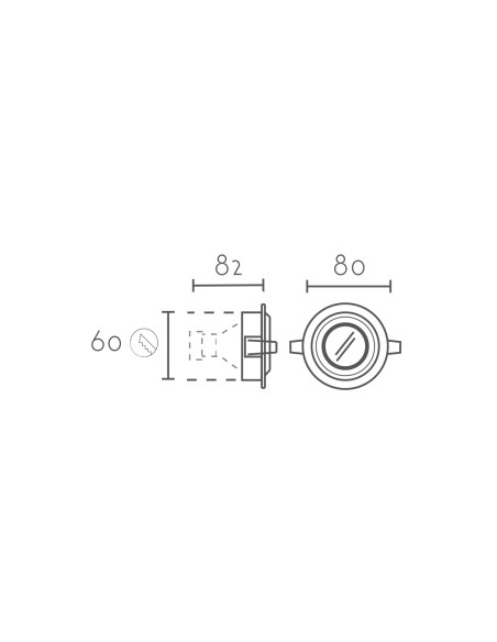 Empotrable modelo ARO QS0.011 en color Aluminio para 1xGU10 (no incluida)