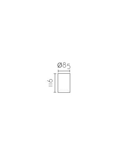 Plafón de techo modelo 1020C02-WH en color Blanco para 1xGU10 (no incluida)