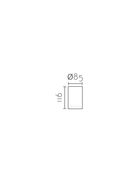 Plafón de techo modelo 1020C02-WH en color Blanco para 1xGU10 (no incluida)