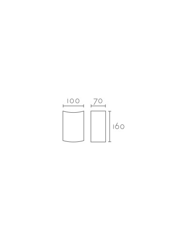 Aplique de pared modelo TEULA 160 en color Blanco para 1XG9 (no incluida)