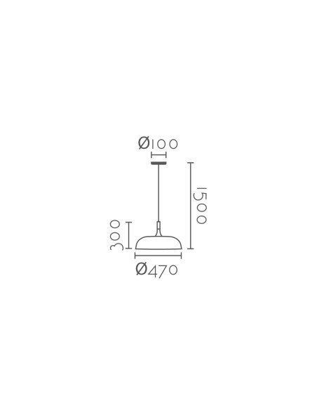 Lámpara colgante modelo MD2380 para 1xE27 (no incluida)