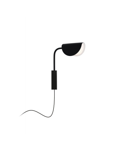 Aplique de pared modelo MB2143-BK en color Negro para 1XG9 (no incluida)