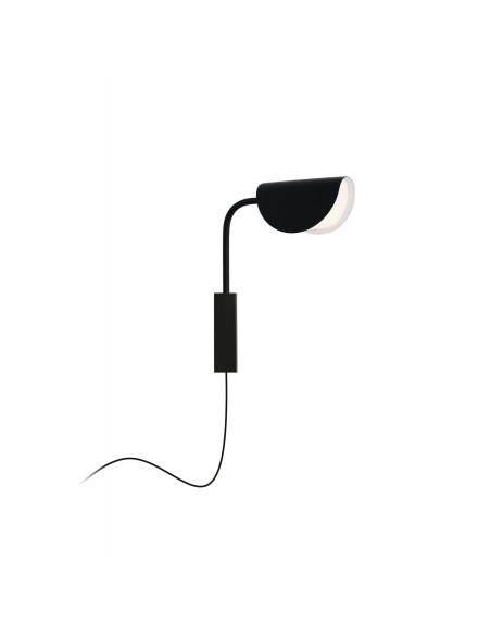 Aplique de pared modelo MB2143-BK en color Negro para 1XG9 (no incluida)