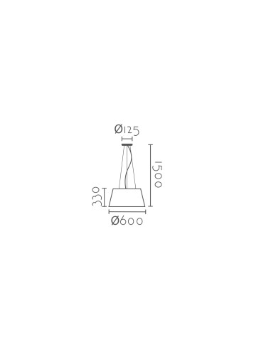 Lámpara colgante modelo MD6302-60 para 5XE27 (no incluida)