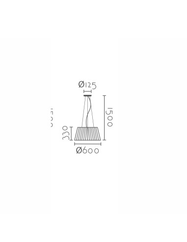 Lámpara colgante modelo MD6300-60 para 5XE27 (no incluida)