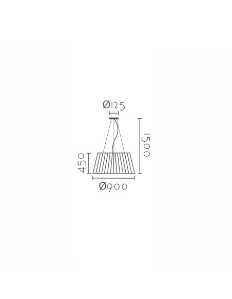Lámpara colgante modelo MD6300-90 para 5XE27 (no incluida)
