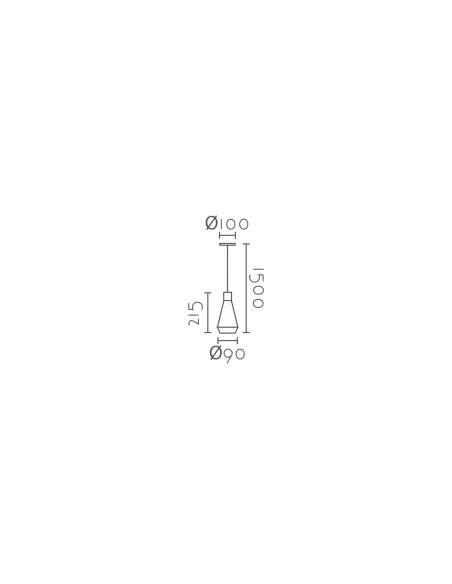 Lámpara colgante modelo MD2505-BK para 1xGU10 (no incluida)
