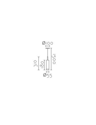 Lámpara colgante modelo MD6124 para 1xGU10 (no incluida)