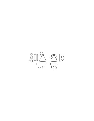 Aplique de pared modelo MB6129-WHG en color Blanco, Dorado para 1xE27 (no incluida)