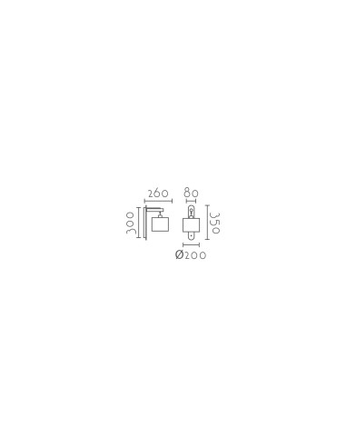 Aplique de pared modelo MB2116-WH en color Blanco para 1xE14 (no incluida)