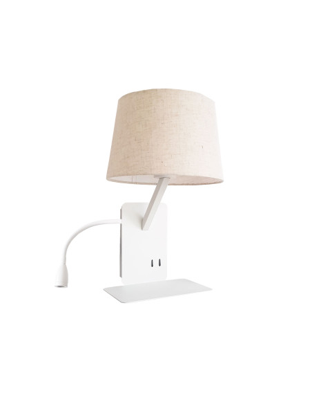Aplique de pared modelo MB2245-IZQ en color Blanco para 1xE27 (no incluida)
