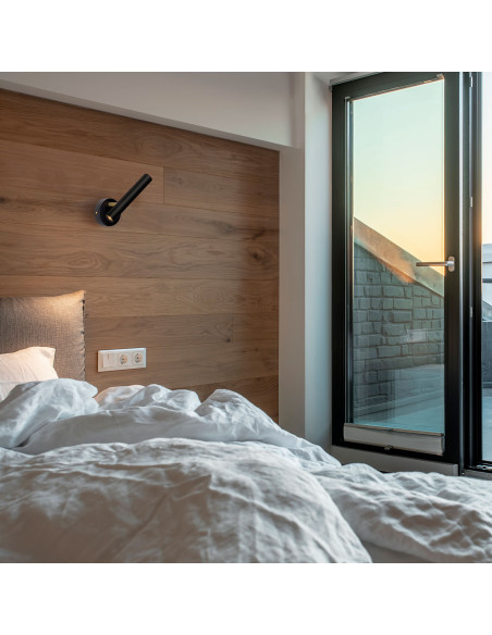 Aplique de pared modelo MB4012-BK en color Negro