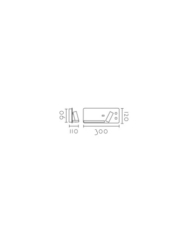 Aplique de pared modelo MB2510-DER en color Blanco