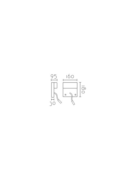 Aplique de pared modelo MB2232-WH en color Blanco