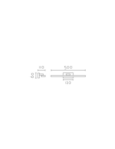Aplique de pared modelo MB1546-WH en color Blanco