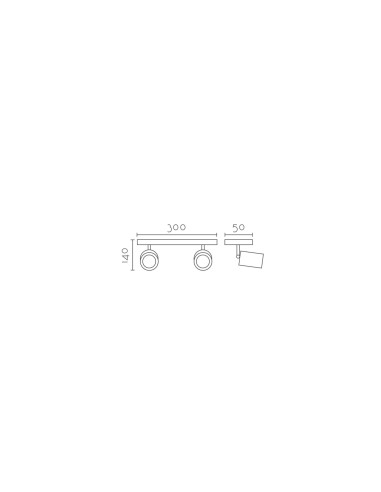 Aplique de pared modelo MX5012 para 2xGU10 (no incluida)