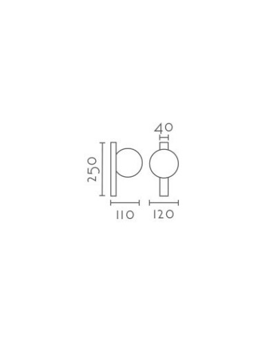 Aplique de pared modelo MB4002-BK en color Negro para 1XG9 (no incluida)