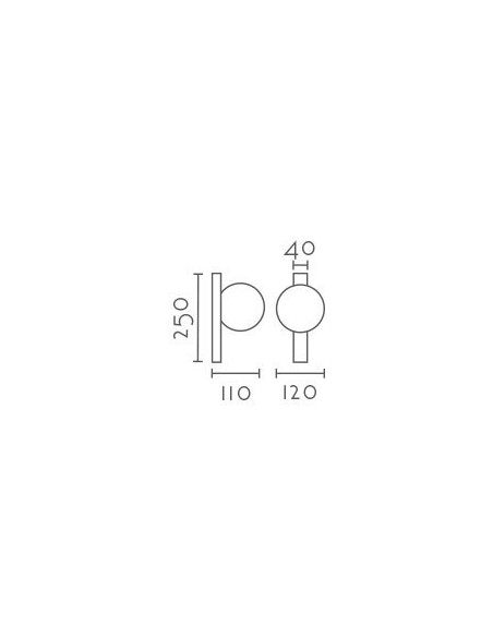 Aplique de pared modelo MB4002-BK en color Negro para 1XG9 (no incluida)