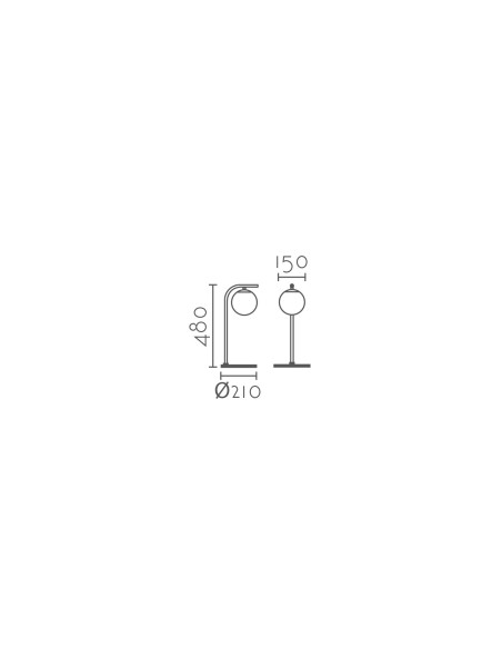 Lámpara de mesa modelo MT3197-GD en color Latón Antiguo para 1xE27 (no incluida)