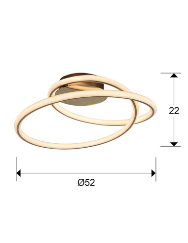 PLAFÓN TUBE ORO